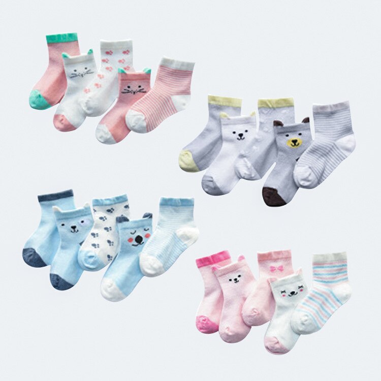 5Pairs/Lot Cartoon Baby Socks Summer Children Sock..